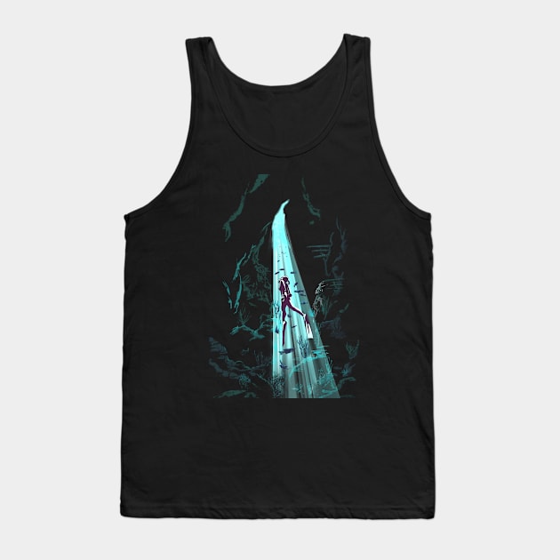 Cenote Scuba Diver Tank Top by SFDesignstudio